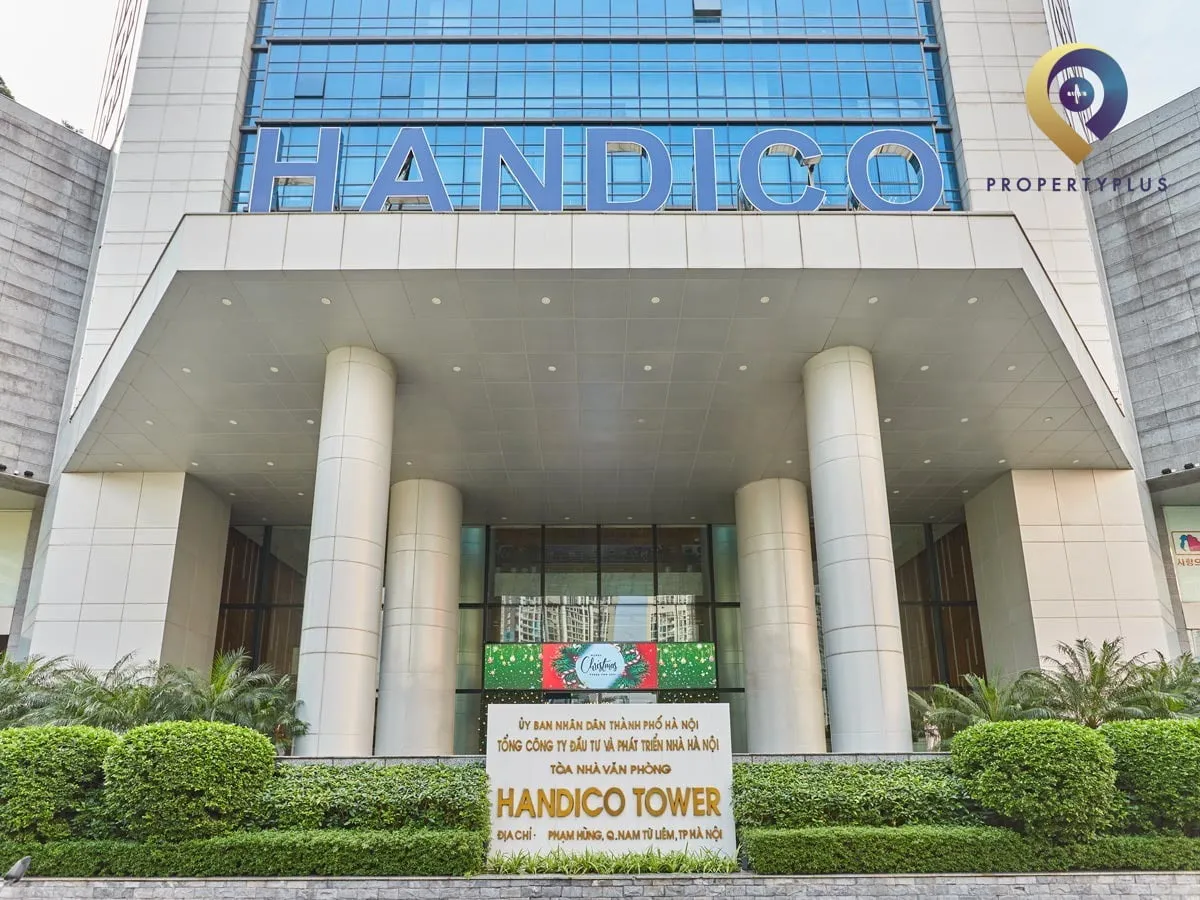 Biển tên và lối vào Handico Tower